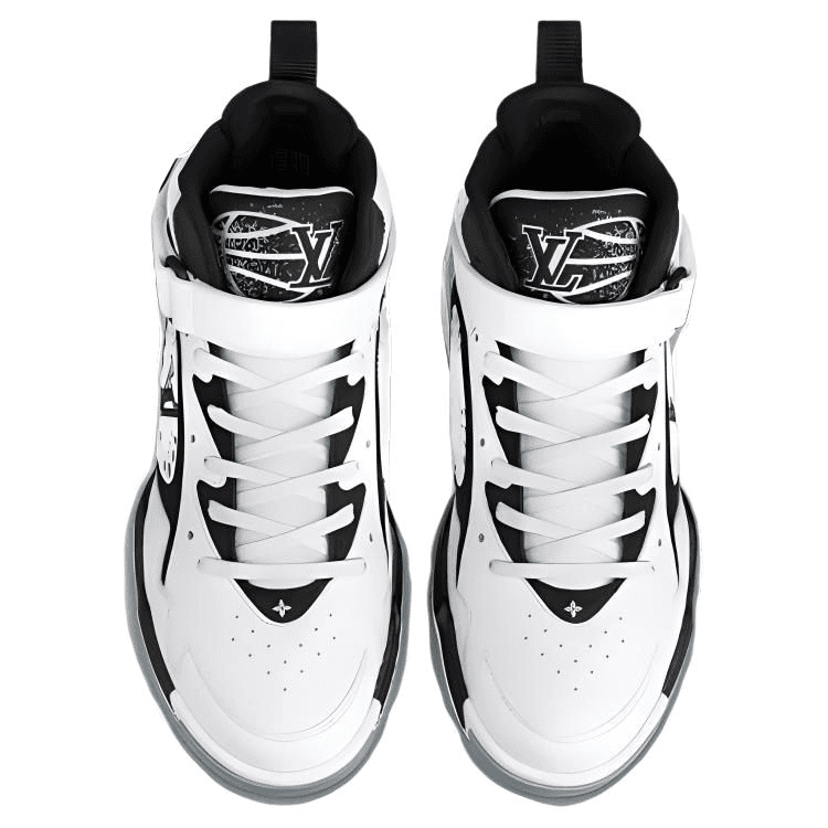 Кроссовки LOUIS VUITTON Trainer 2 White Black Floral - изображение 3