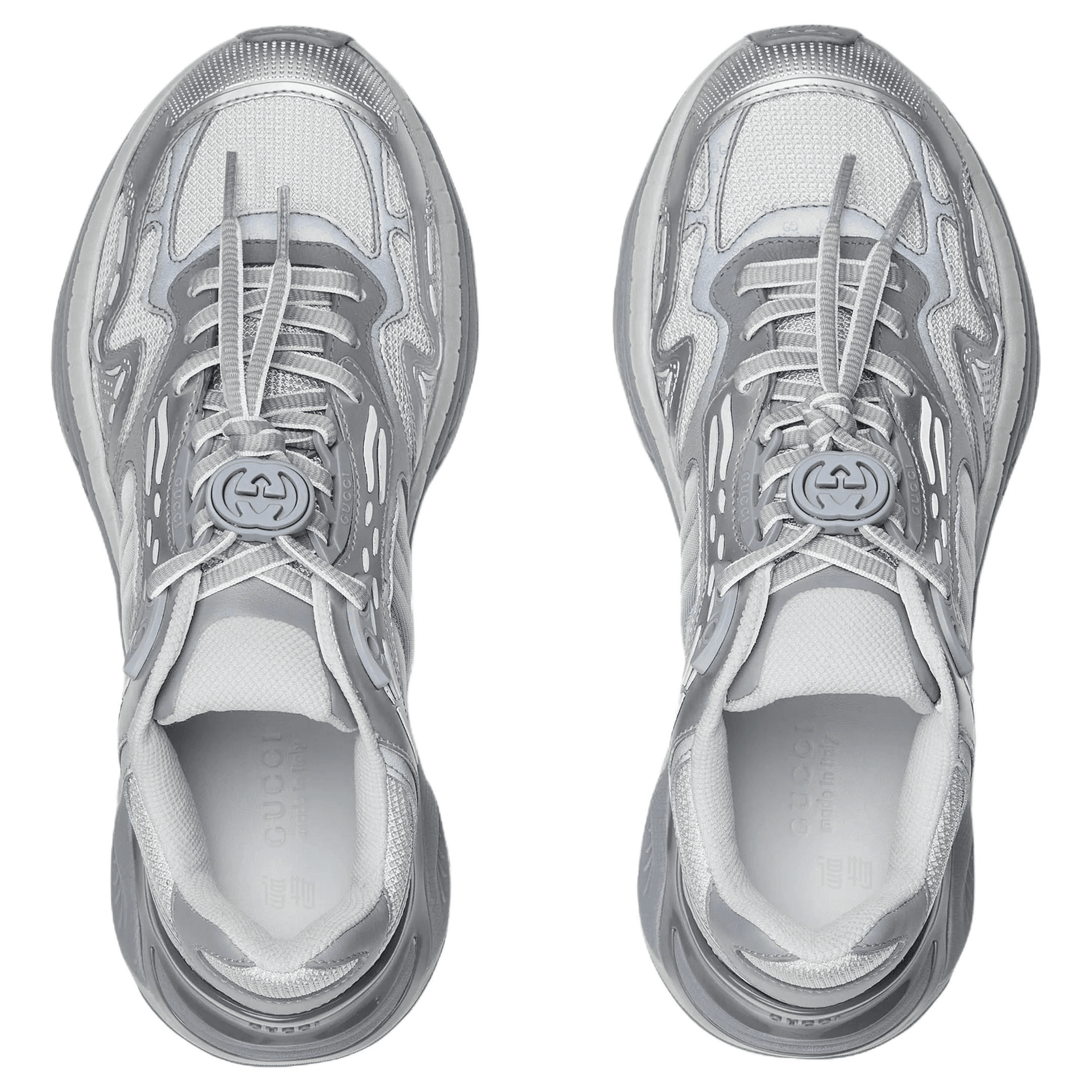 Кроссовки Gucci 2.0 Leather Low-Top Sneakers Silver - изображение 4