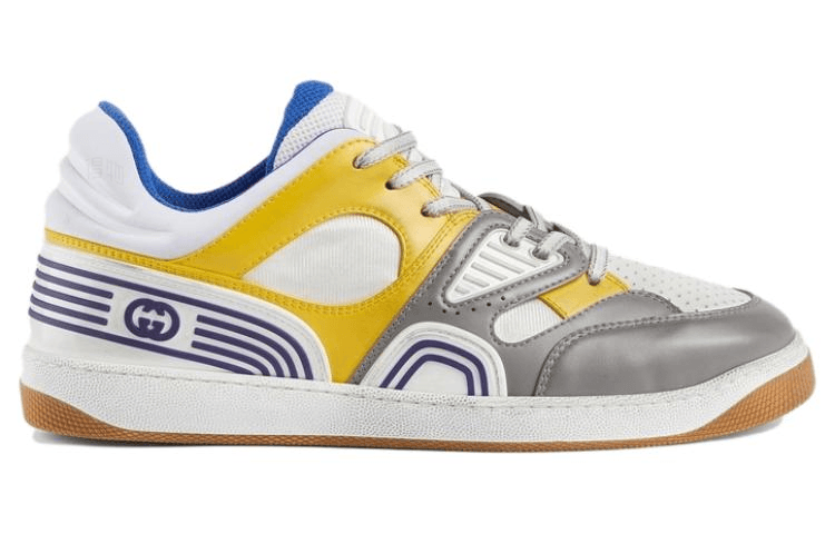 Кроссовки Gucci Basket White Grey Yellow - изображение 2