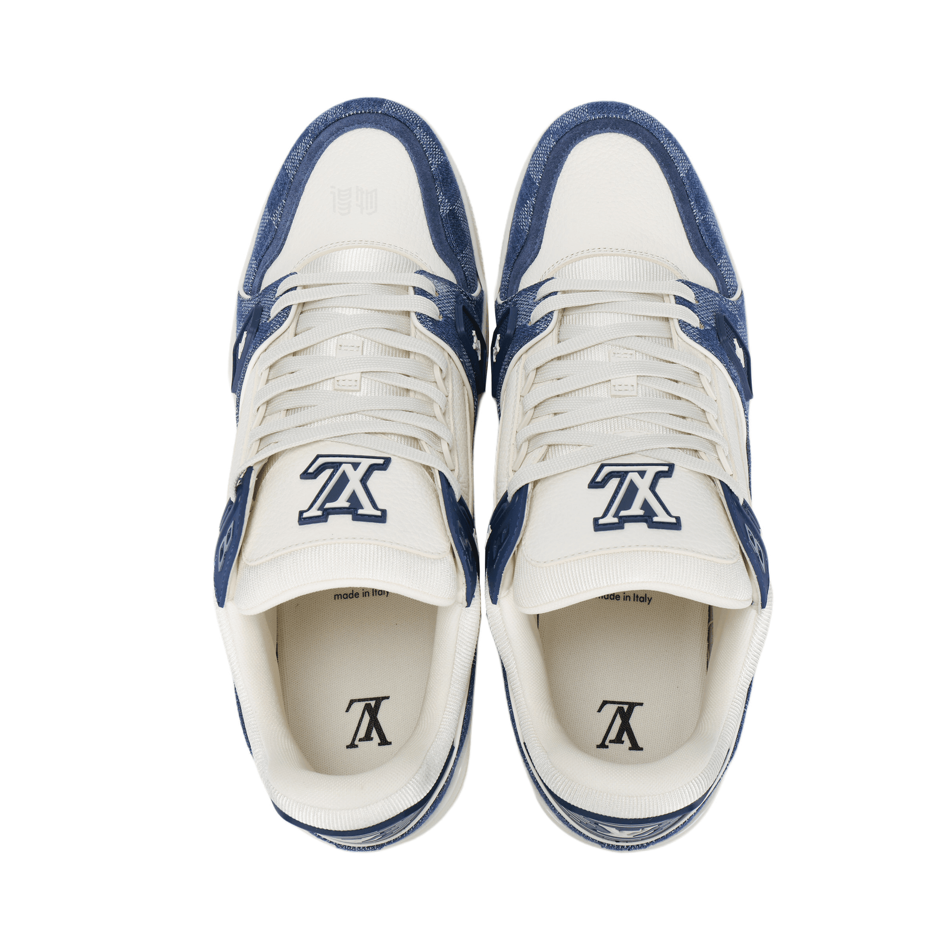Кроссовки Louis Vuitton Trainer White Blue - изображение 3