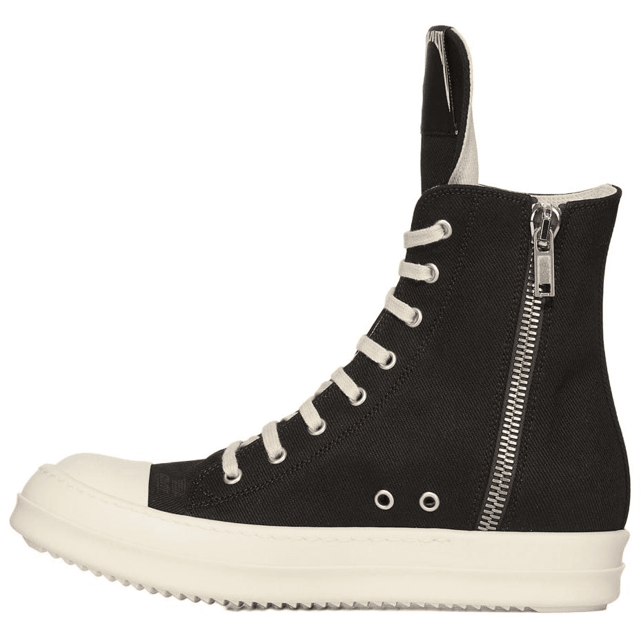 Кроссовки Rick Owens DRKSHDW Round Toe Zip High Top Sneakers Black - изображение 2
