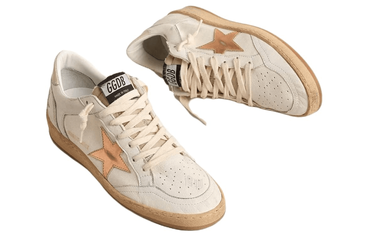 Кроссовки Golden Goose Ball Star White Brown Vintage - изображение 3