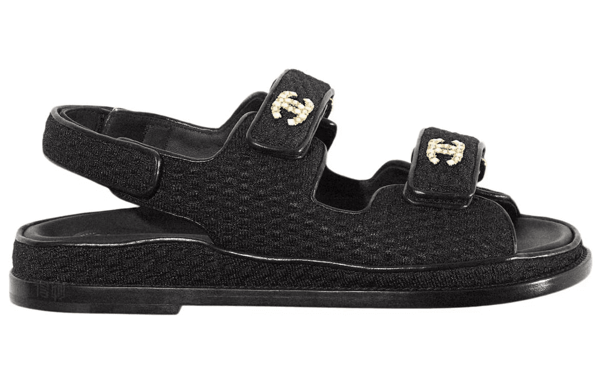 Шлёпанцы CHANEL Knit Sport Sandals Black - изображение 2