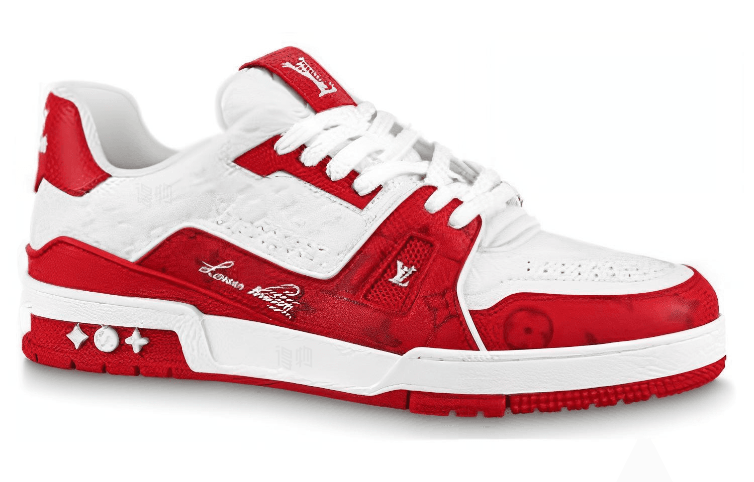 Кроссовки Louis Vuitton Trainer White Red - изображение 2