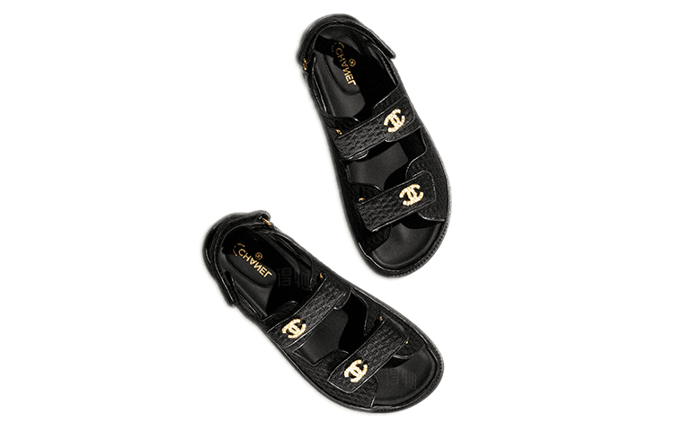 Шлёпанцы CHANEL Knit Sport Sandals Black - изображение 3
