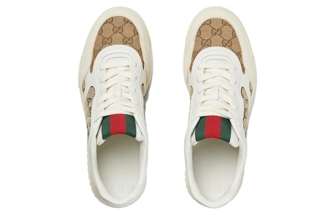 Кроссовки Gucci Re-Web Low Top Sneakers White Brown - изображение 3