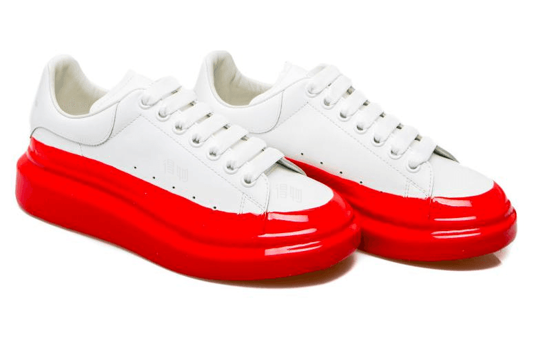 Кроссовки Alexander McQueen Oversized Sneakers White Red - изображение 5