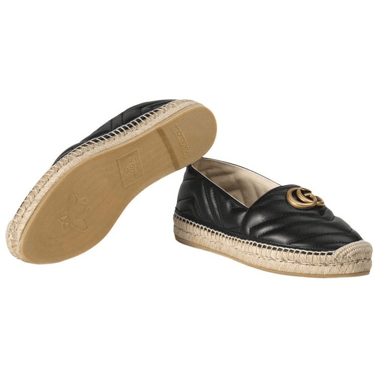 Gucci Logo Fisherman Flats Black - изображение 5
