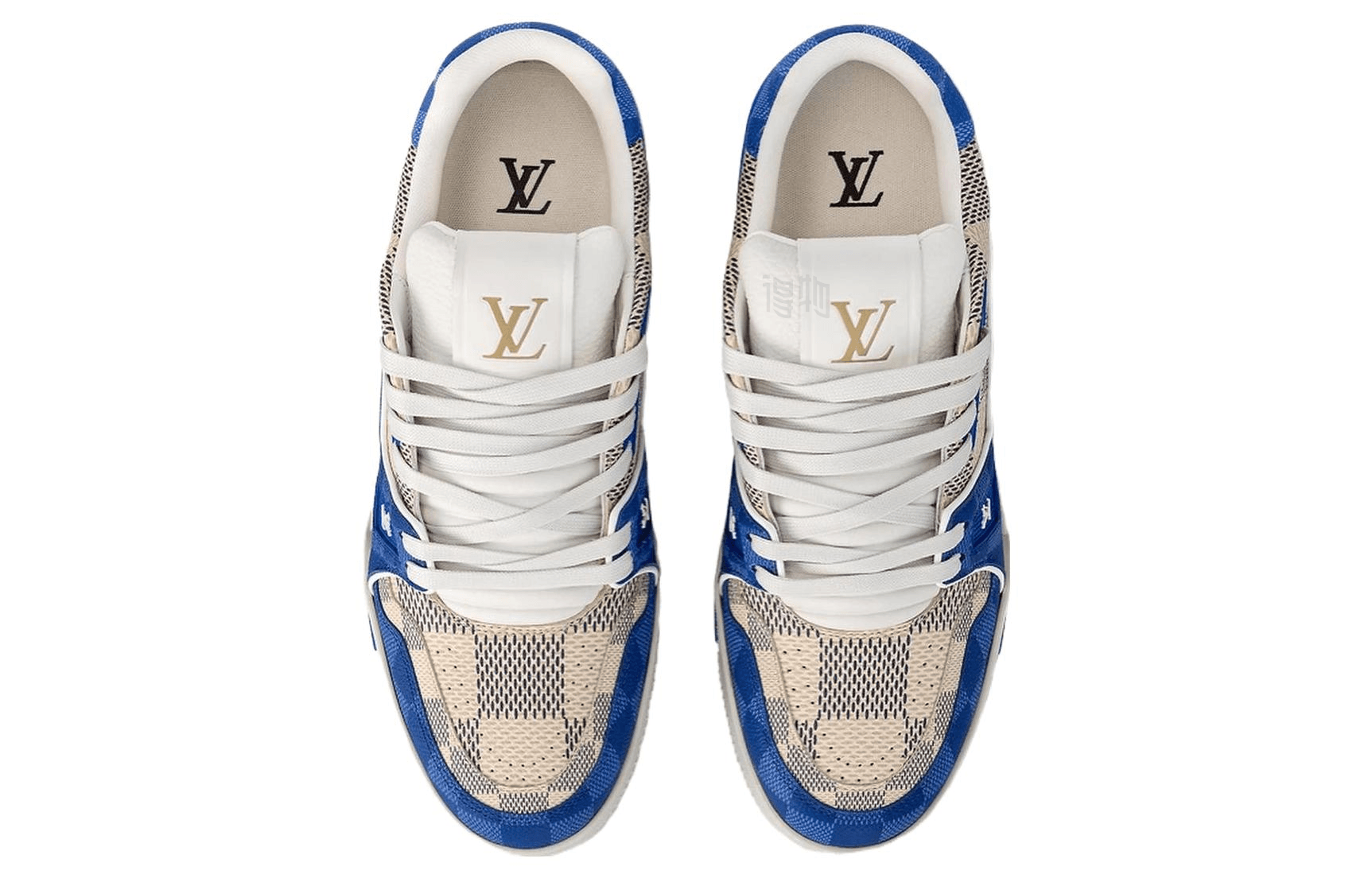 Кроссовки Louis Vuitton Trainer Low Blue Beige - изображение 3