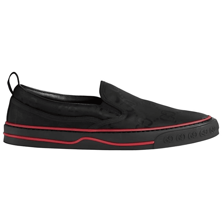 Ботинки Gucci Tennis 1977 Black Red - изображение 2