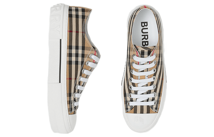 Кеды Burberry Vintage Canvas Check Low Sneakers Brown - изображение 4
