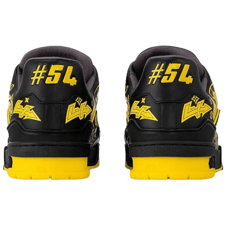 Кроссовки LOUIS VUITTON Trainer Black Yellow - изображение 4