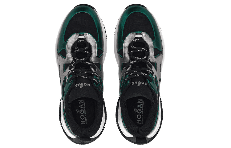 Кроссовки Hogan H597 Silver Black Green - изображение 5