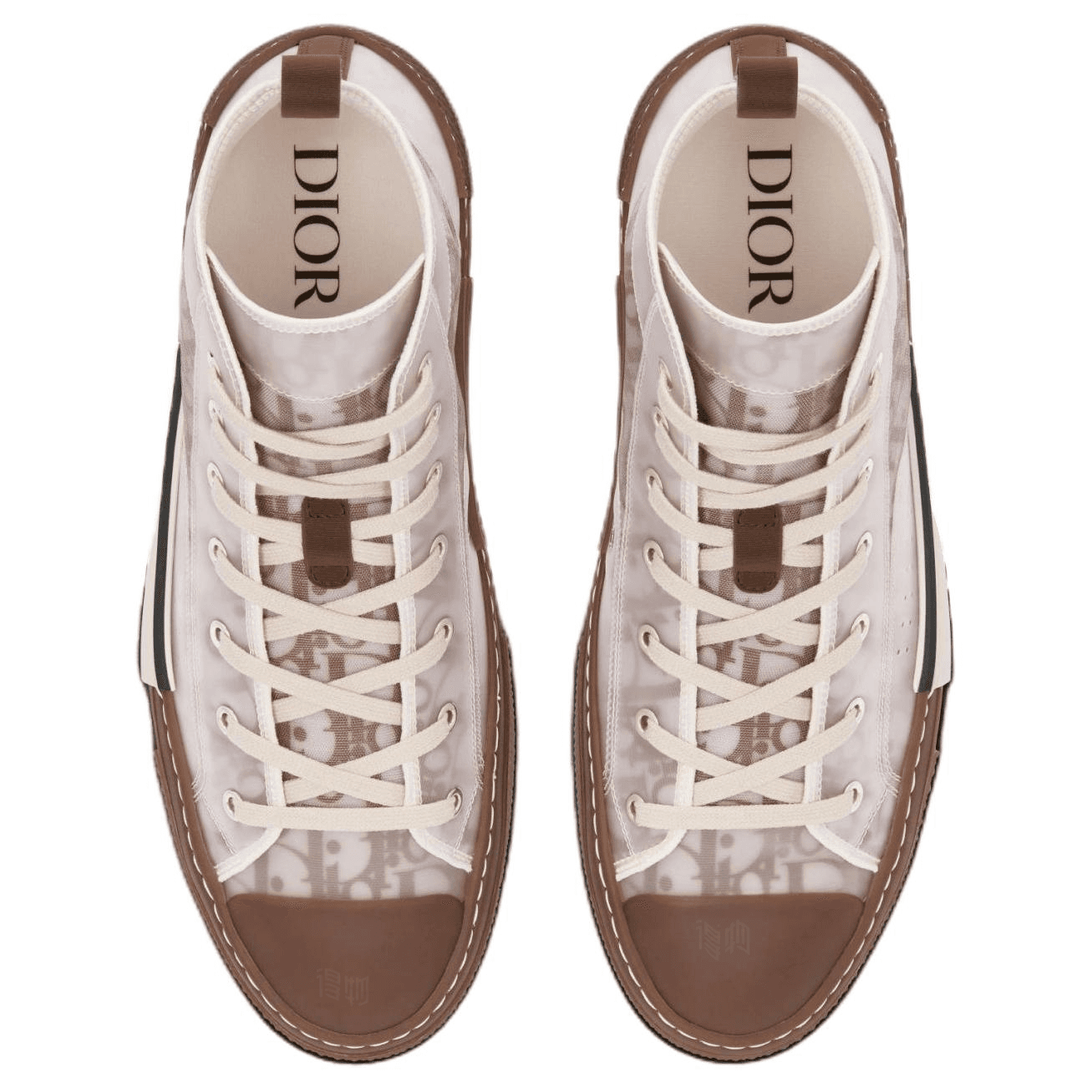 Кроссовки Dior B23 High-Top Sneakers Coffee - изображение 5