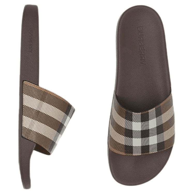 Сандалии Burberry Slides Brown - изображение 4