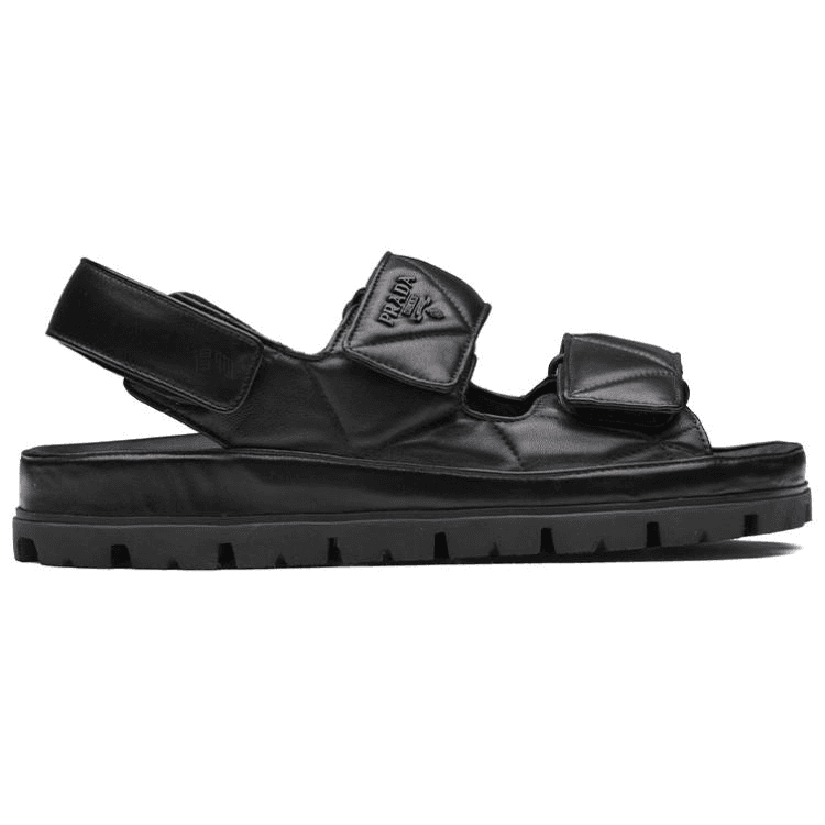 Шлёпанцы Prada Velcro Sandals Black - изображение 2