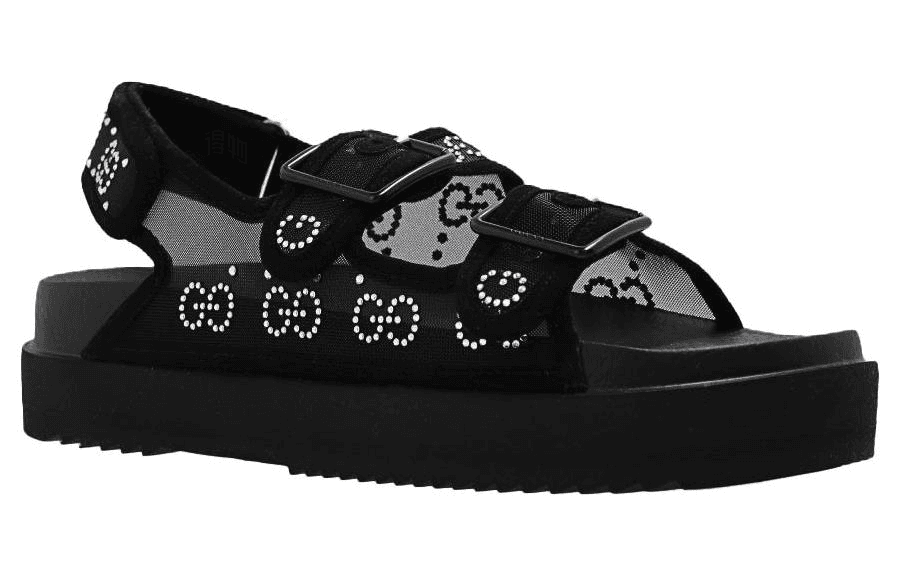Шлёпанцы Gucci GG Black Sandals - изображение 3