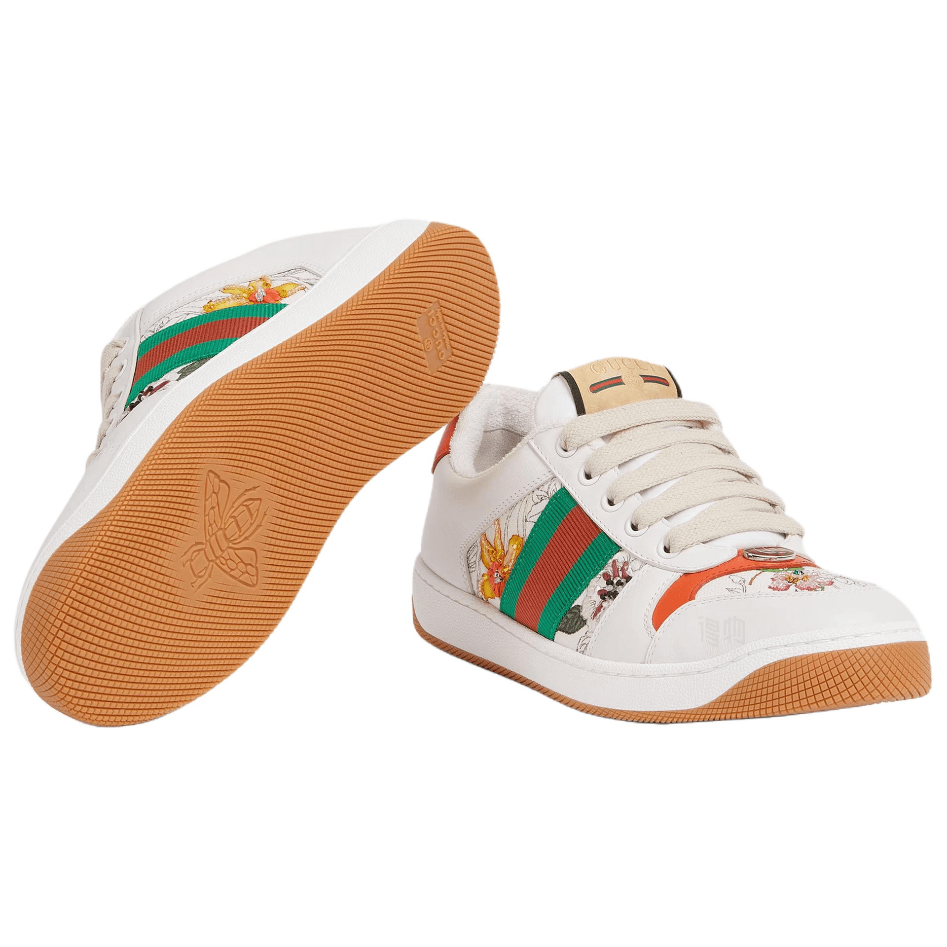 Кроссовки Gucci Screener Floral Low Top Sneakers White - изображение 6