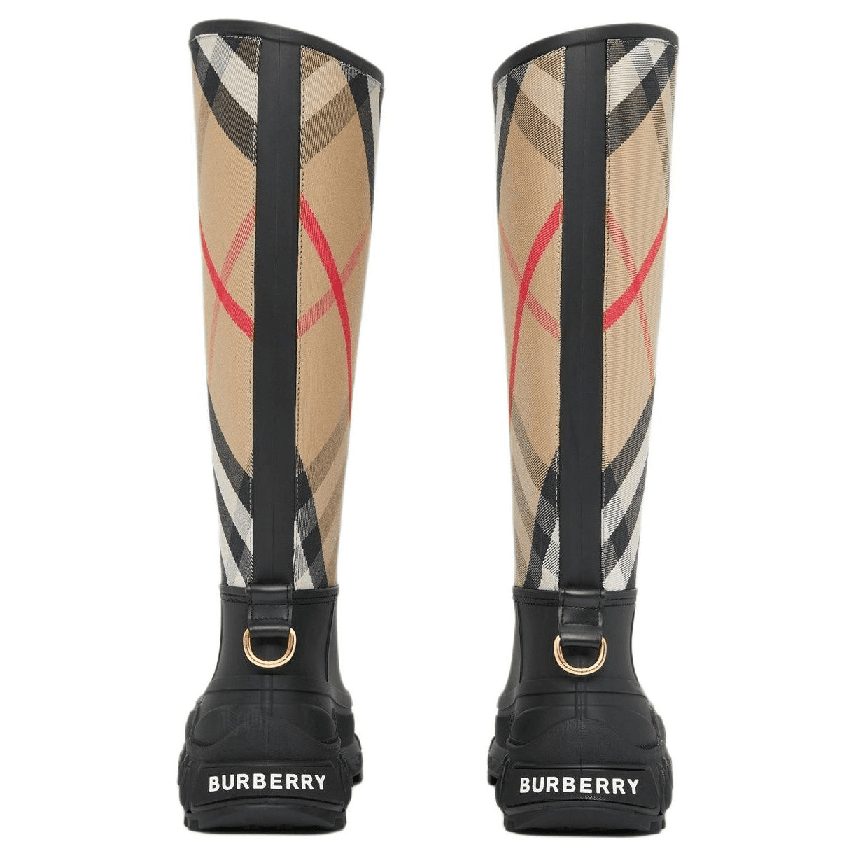 Ботинки Burberry House Check High Boots Brown - изображение 4