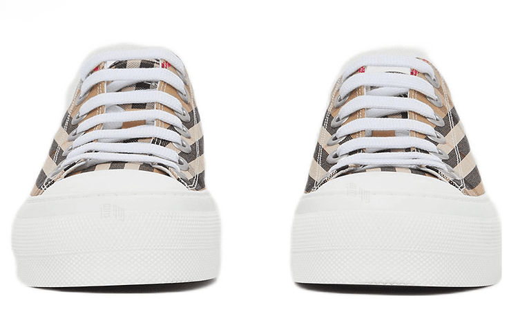 Кеды Burberry Vintage Canvas Check Low Sneakers Brown - изображение 3