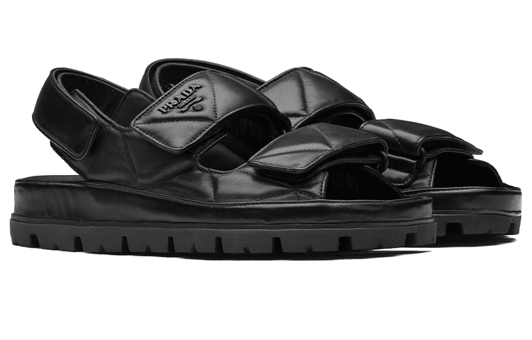 Шлёпанцы Prada Velcro Sandals Black - изображение 3