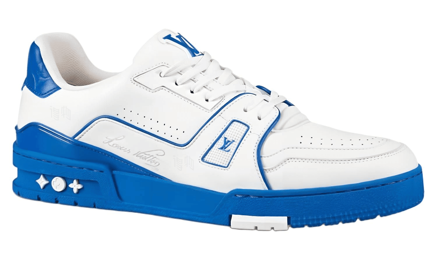 Кроссовки Louis Vuitton Trainer White Blue - изображение 2