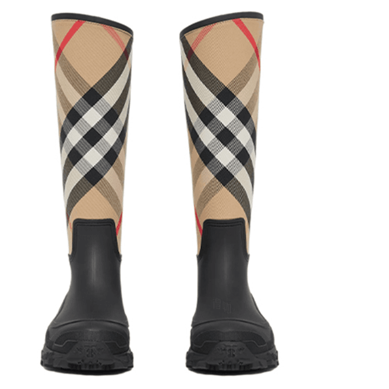 Ботинки Burberry House Check High Boots Brown - изображение 3