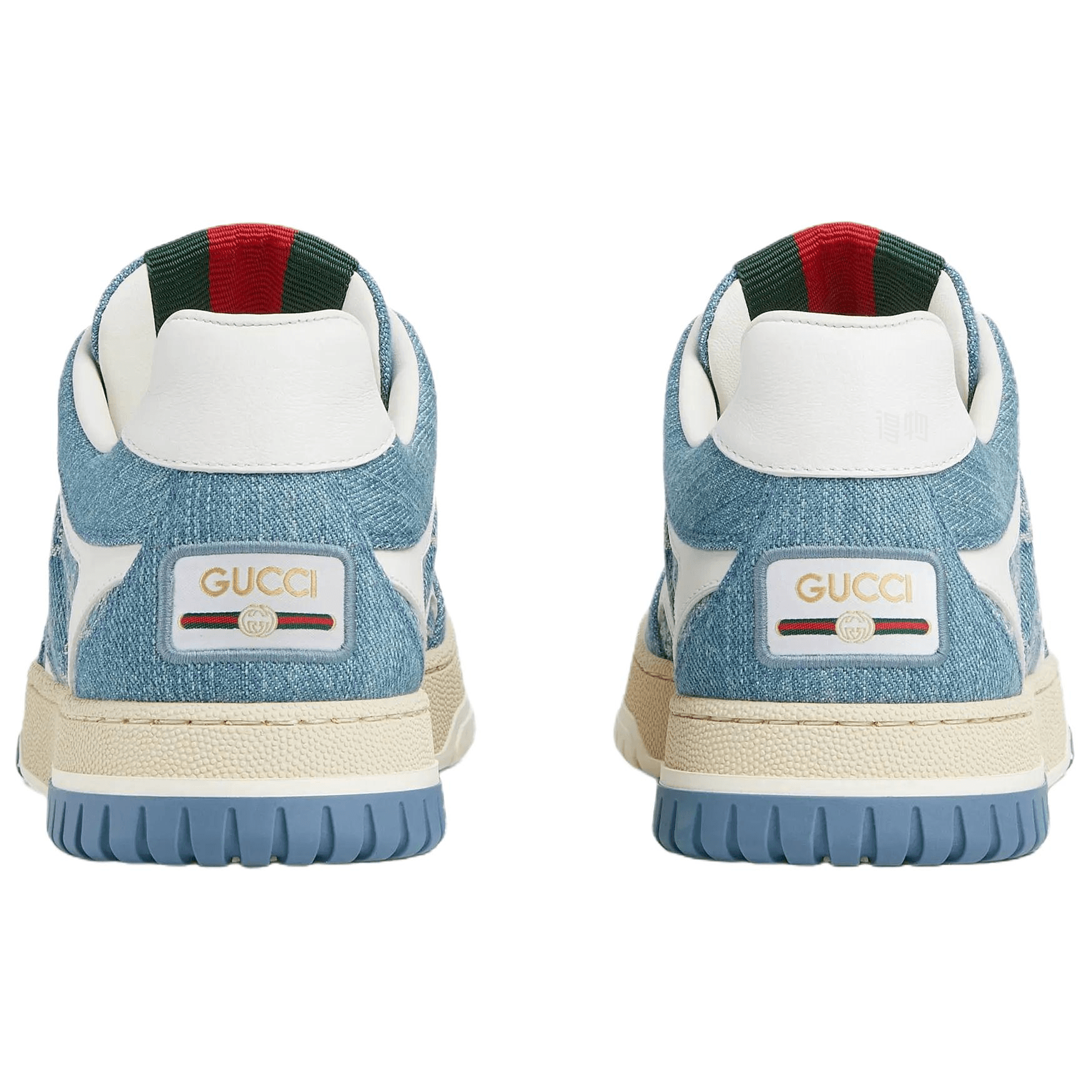 Кроссовки Gucci Re-Web Denim Leather Sneakers - изображение 5