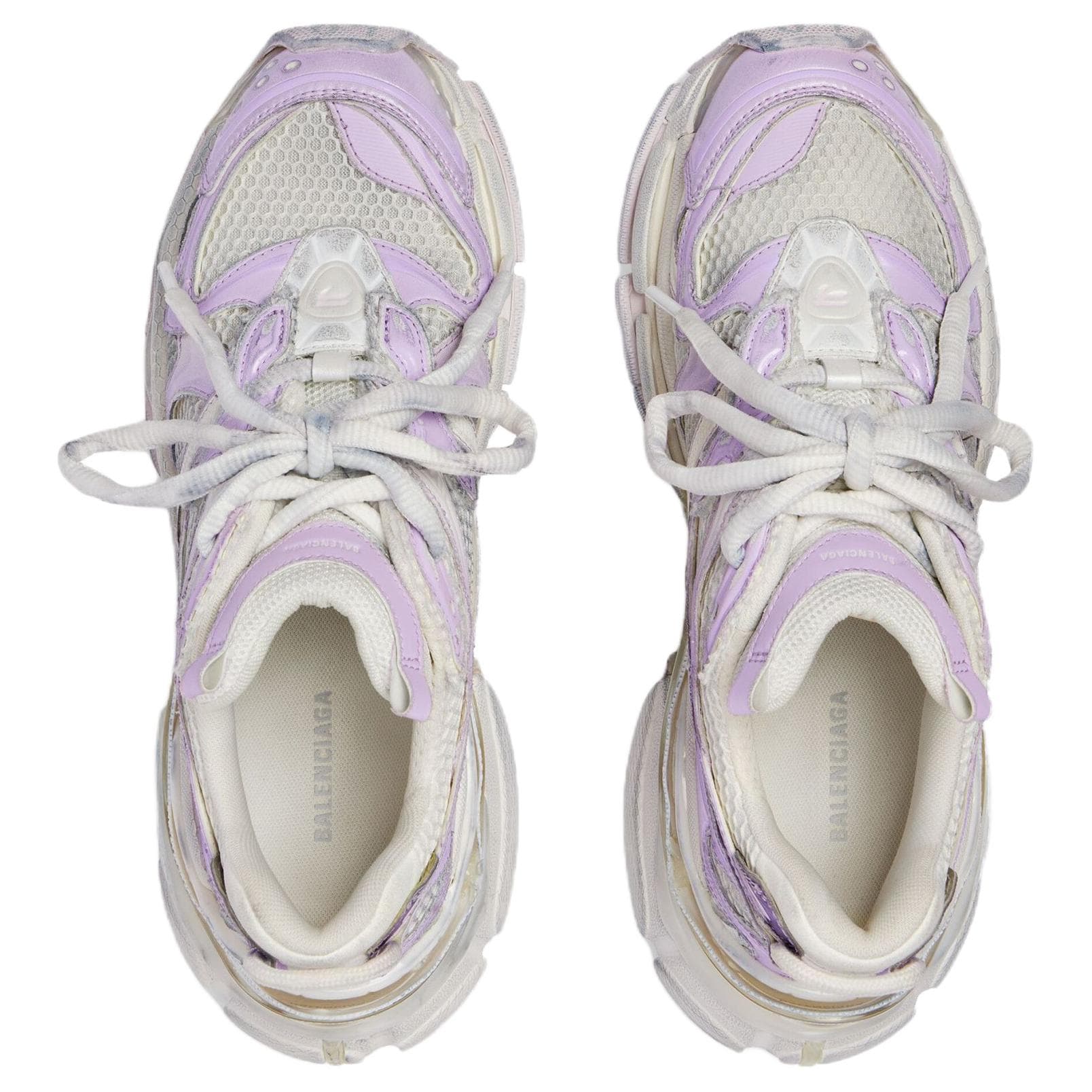 Кроссовки Balenciaga Runner2,0 Runner 2,0 Градиентный Lines Низкий Топ Массивные Кроссовки Женские Серый Розовый - изображение 5