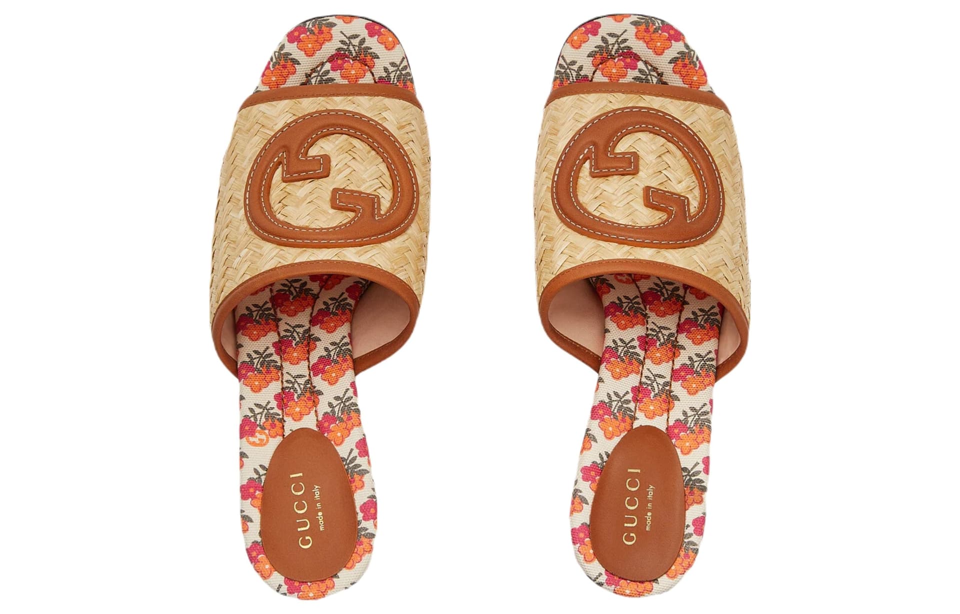 Сандалии Gucci Slide Sandals Beige Brown - изображение 3