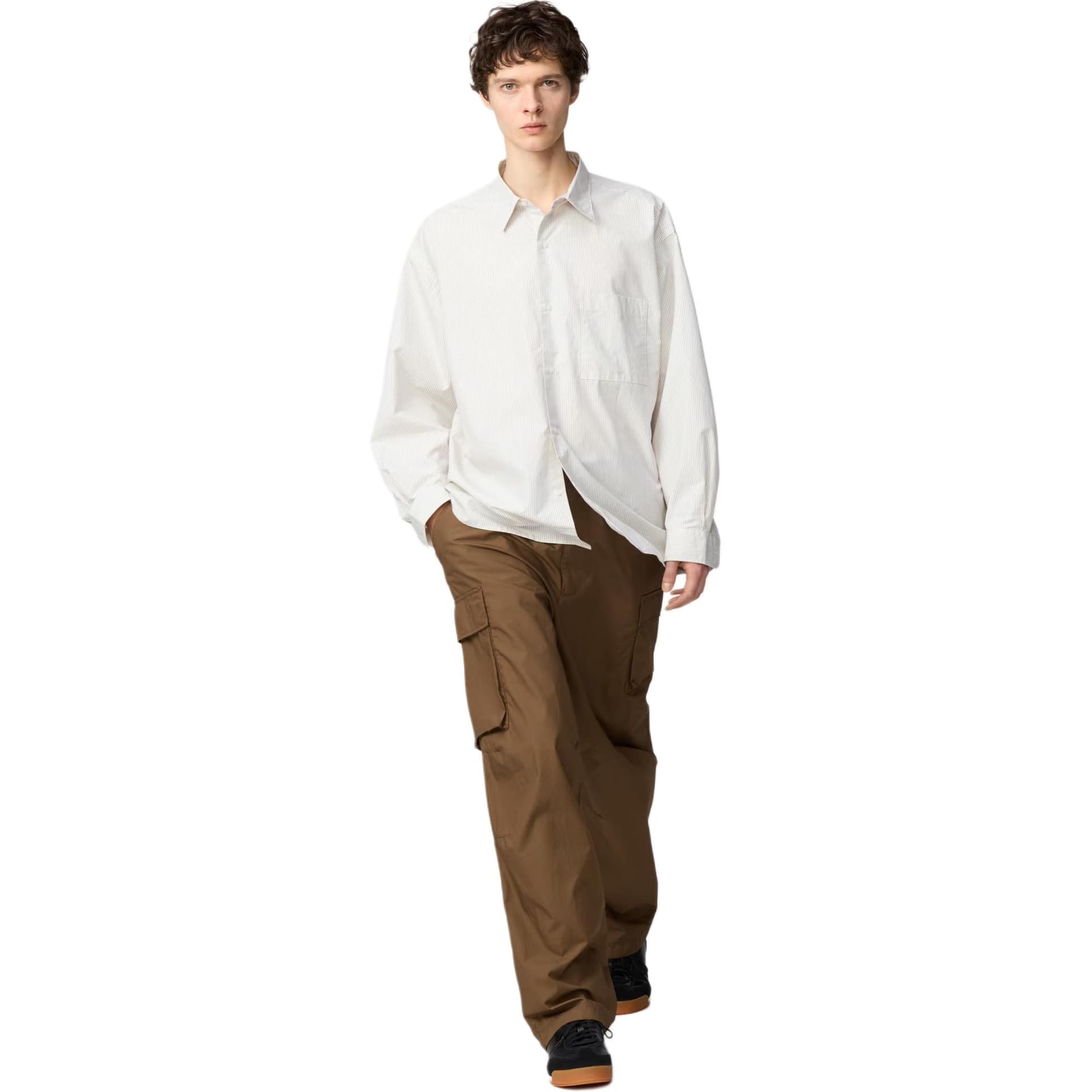 Штаны UNIQLO X Clare Waight Keller Коричневый Унисекс Карго Брюки - изображение 2