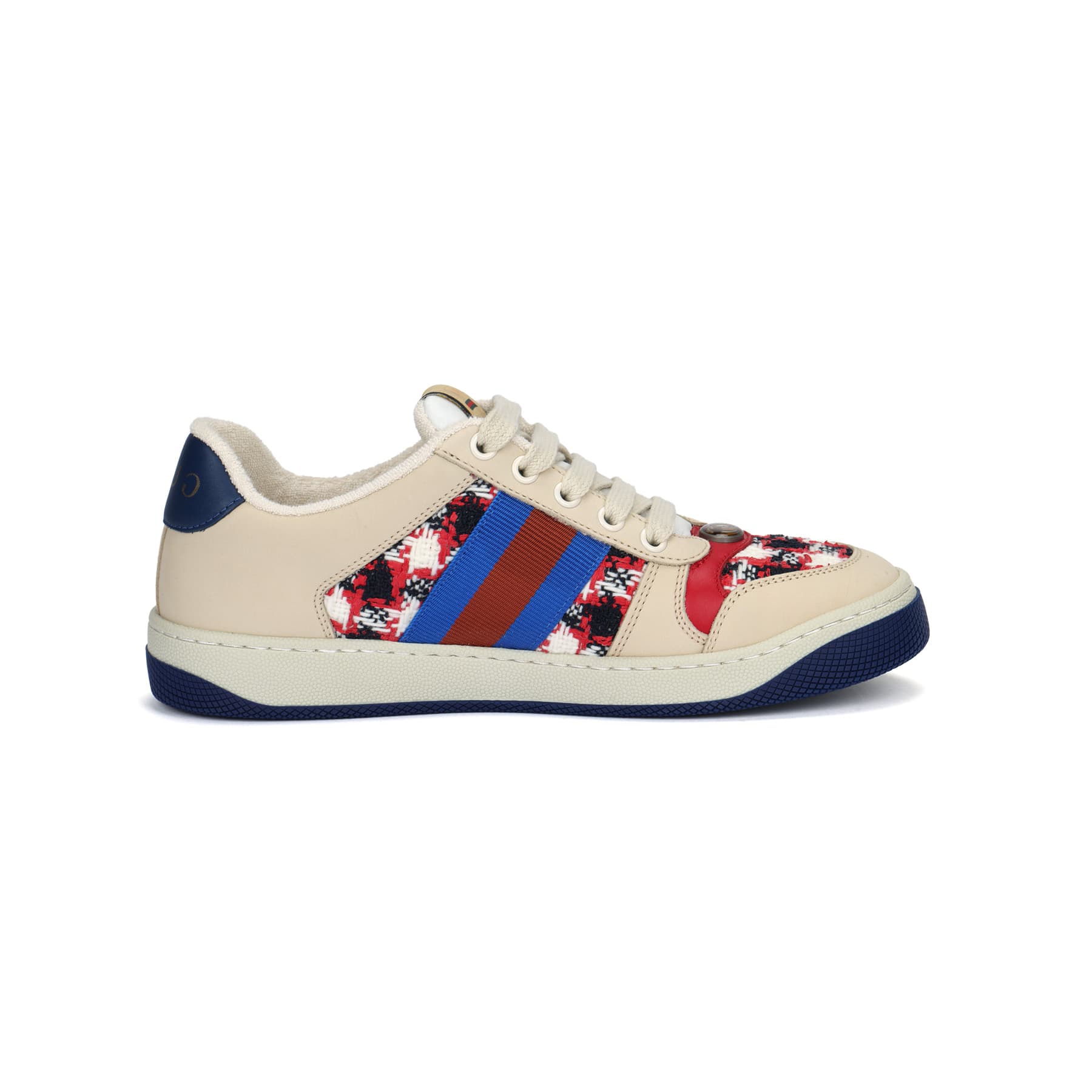 Кроссовки Gucci Leather Round Toe Low Top Sneakers Beige - изображение 2