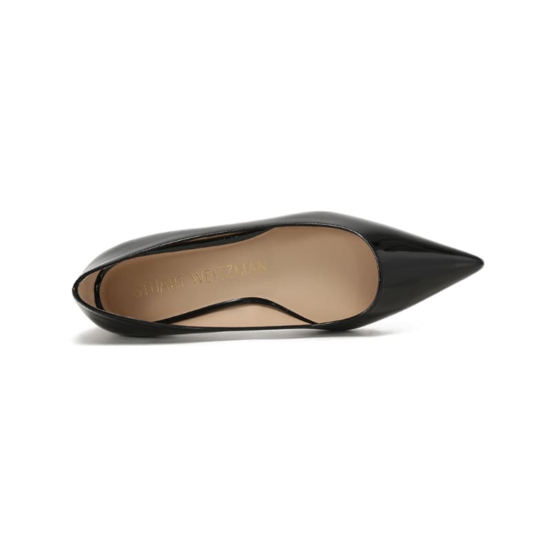 Тапочки Stuart Weitzman Sw Лакированная кожа Повседневная обувь 2 см Женская Черная - изображение 4
