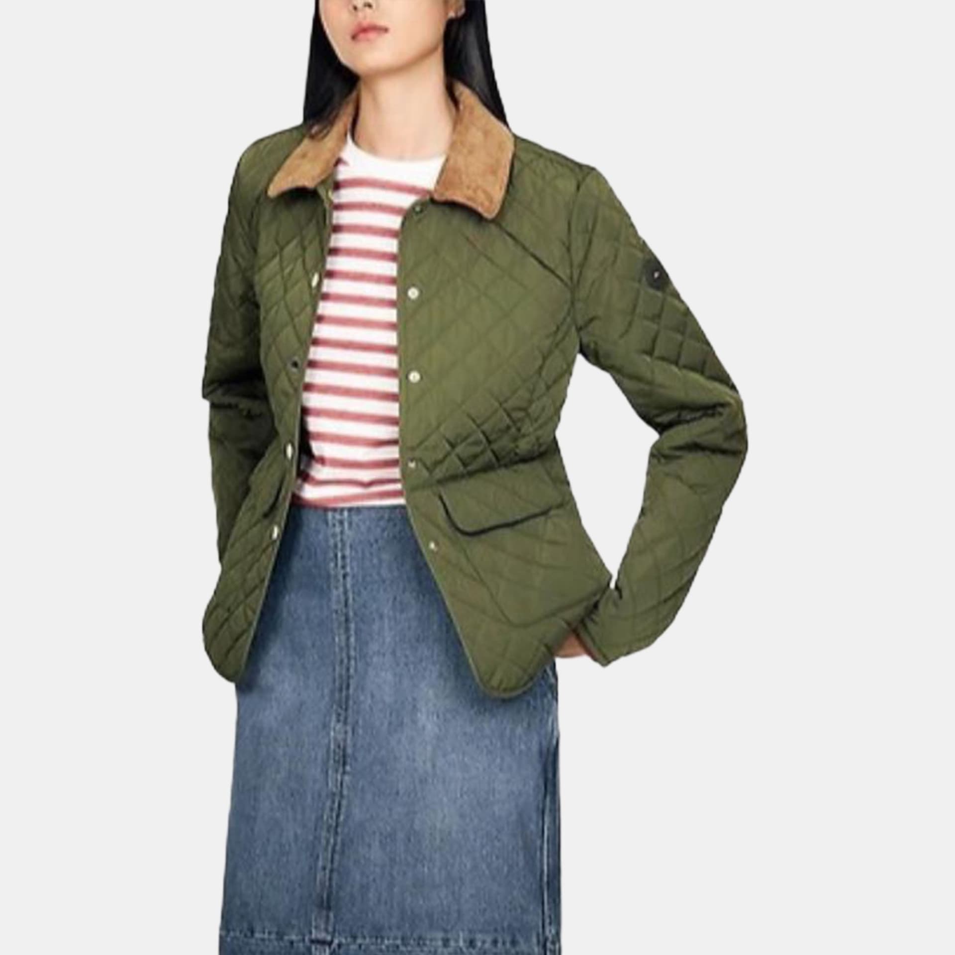 Tommy Hilfiger FW24 Хлопковый пуховик женский зеленый - изображение 3