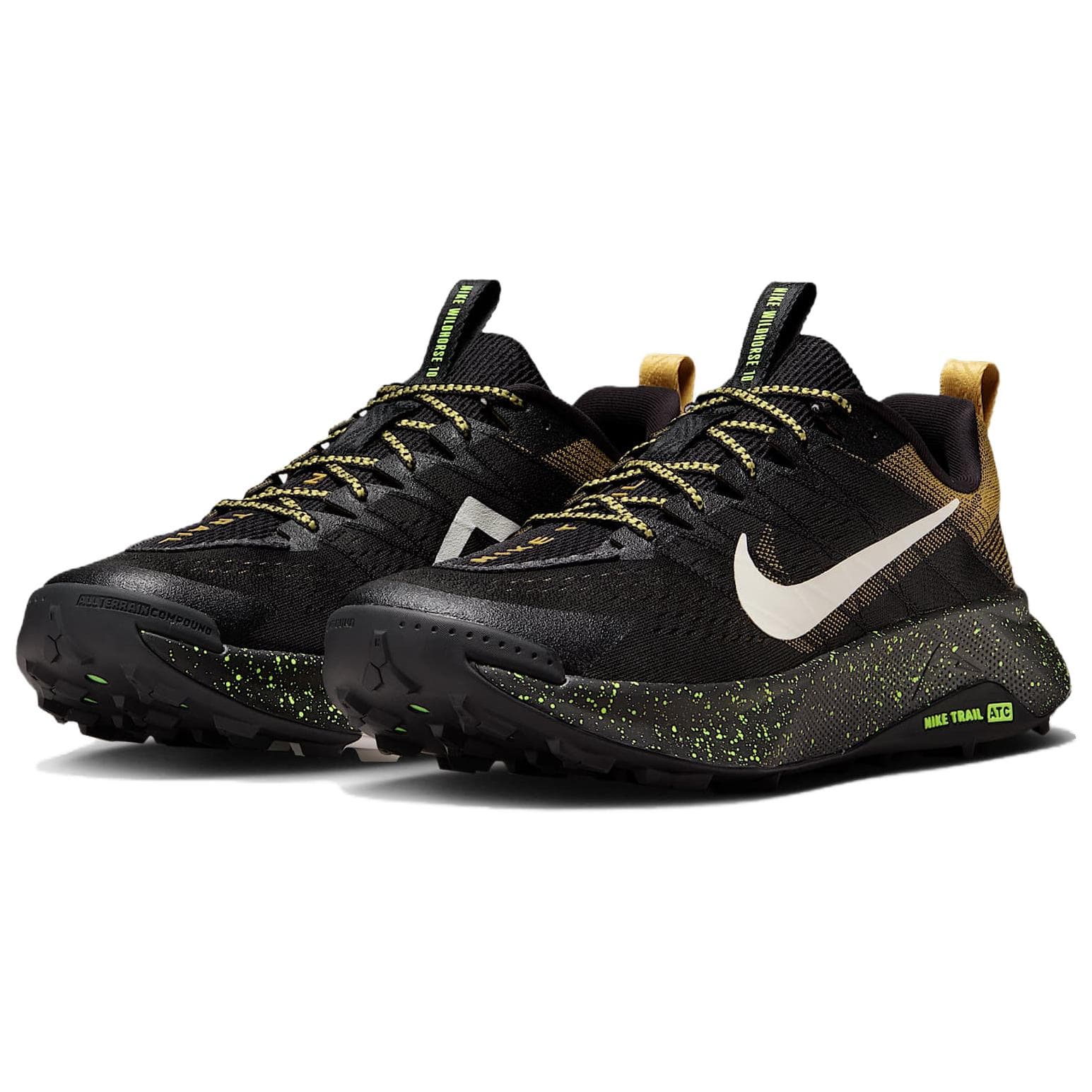 Кроссовки для бега NIKE Wildhorse 10 Дышащий Oтскок Дышащий And Упругий Беговые кроссовки Мужской Черный белый - изображение 3