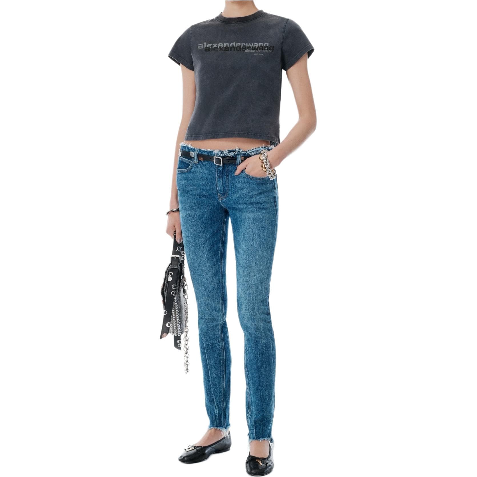 Футболка Alexander Wang SS25 Acid Wash T-Shirt - изображение 2