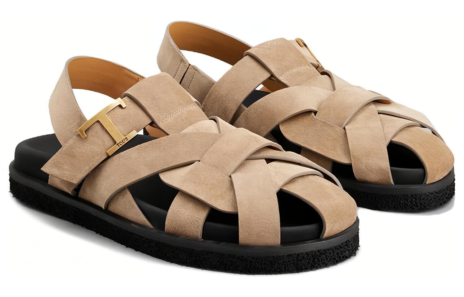 Сандалии TOD'S T Timeless Замшевые римские сандалии женские коричневые - изображение 3