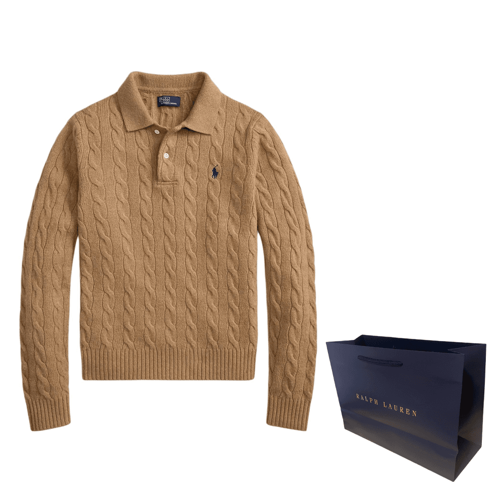 Кардиган Polo Ralph Lauren Свитер Прямой крой Облегающий Женский Верблюжий цвет Смешанный цвет - изображение 2