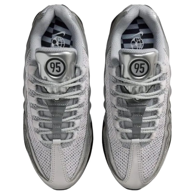 Кроссовки для бега Nike Air Max 95 Беговые кроссовки Унисекс Серебристый Черный - изображение 4