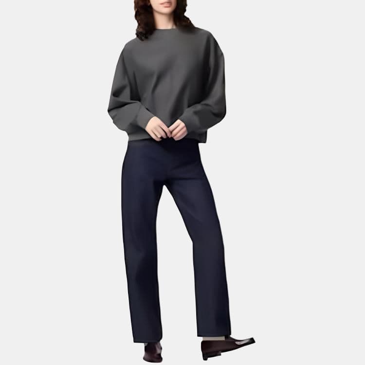 Джинсы UNIQLO X JW Anderson SS25 Джинсы Женские Морской Синий - изображение 2