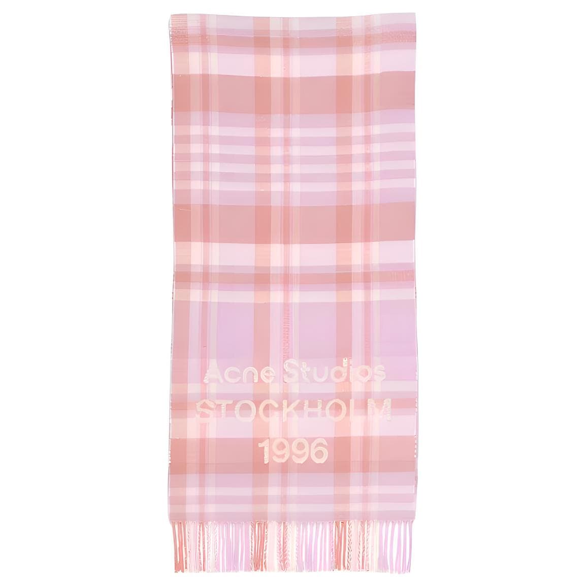 Шарф ACNE STUDIOS Шерстяные вязаные шарфы Унисекс Розовый Фуксия - изображение 1