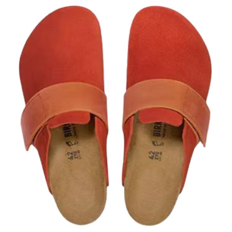 Сандалии Биркенсток Loma EVA Обувь Birkenstock Унисекс Красный Коричневый Узкая версия - изображение 4