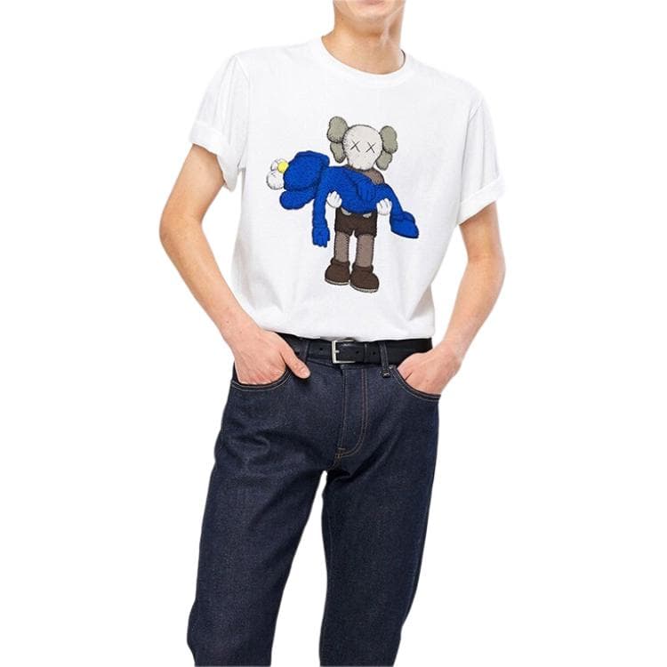 Футболка UNIQLO x KAWS Blue Graphic Tee White - изображение 3