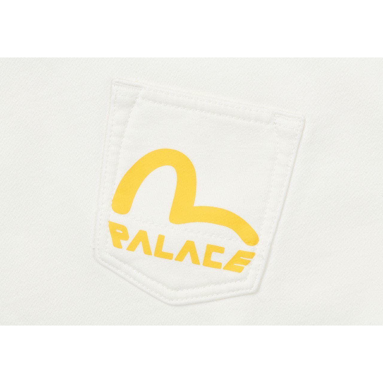 Худи PALACE x EVISU FW21 Multi Pocket Crew Egret Logo - изображение 3