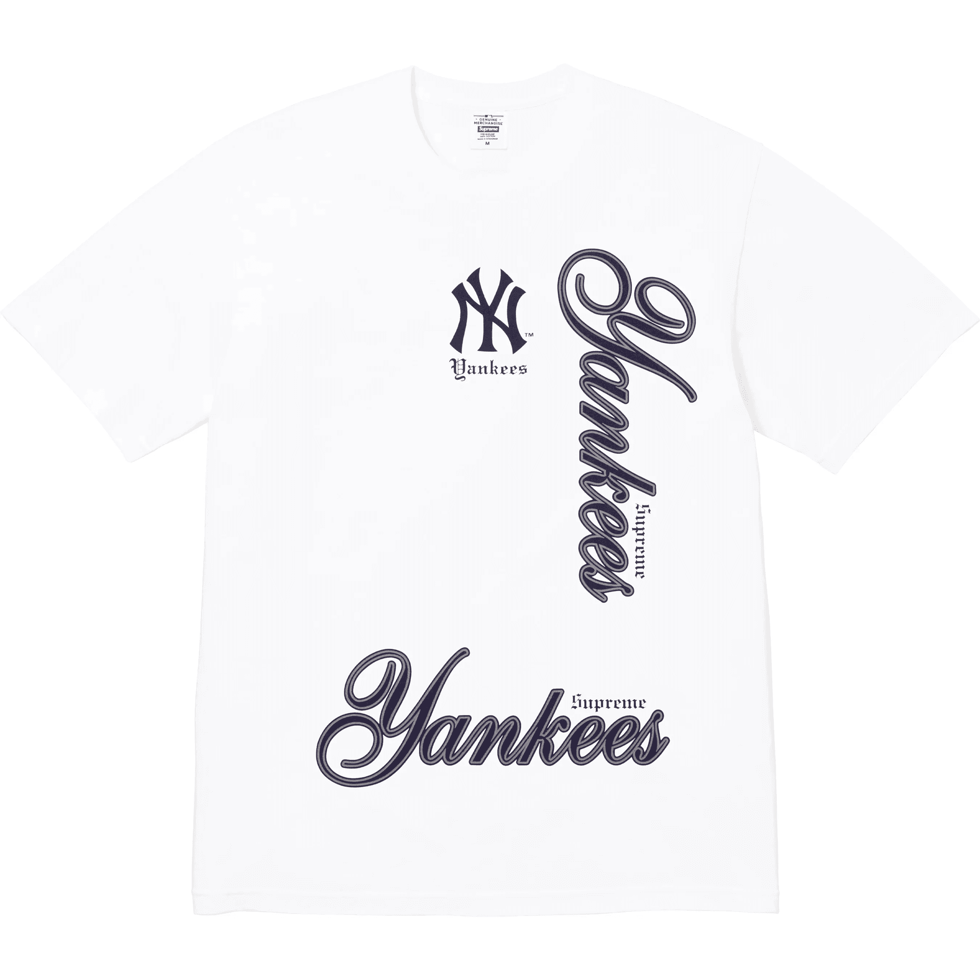 Футболка Supreme x MLB Winter Tees FW25 Week17 MLB Teams Tee Ny T Рубашка Унисекс - изображение 1