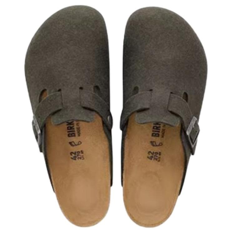 Сандалии Биркенсток Бостон Дышащая Обувь Birkenstock Унисекс Мох Зеленый Стандартный (Стандартный) Свободный крой - изображение 3
