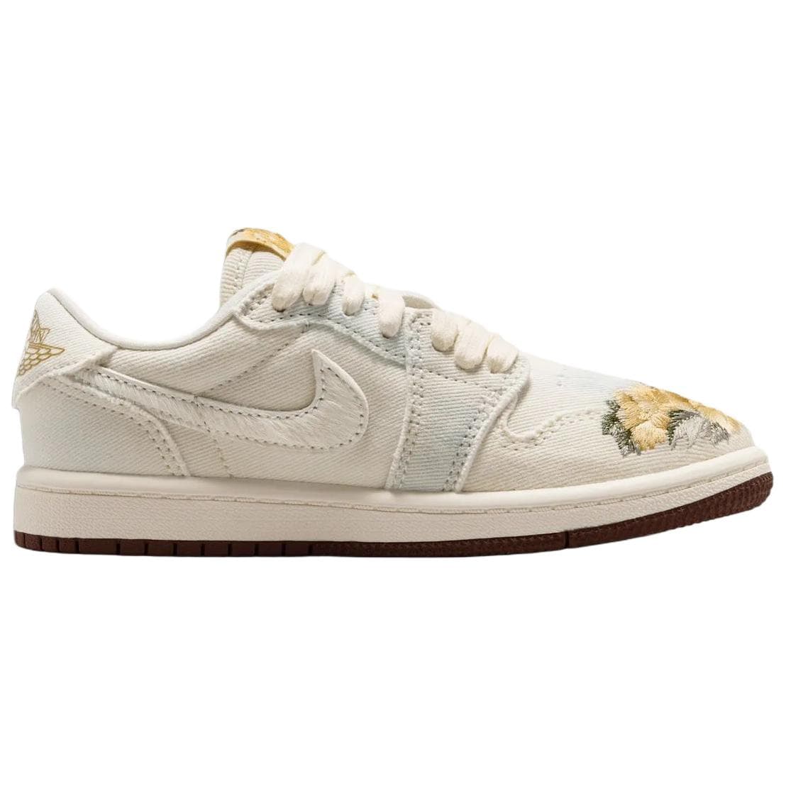 Кроссовки для баскетбола Jordan Air Jordan 1 Противоскользящие Низкие Детские Баскетбольные Кроссовки Экрю Малыш - изображение 2