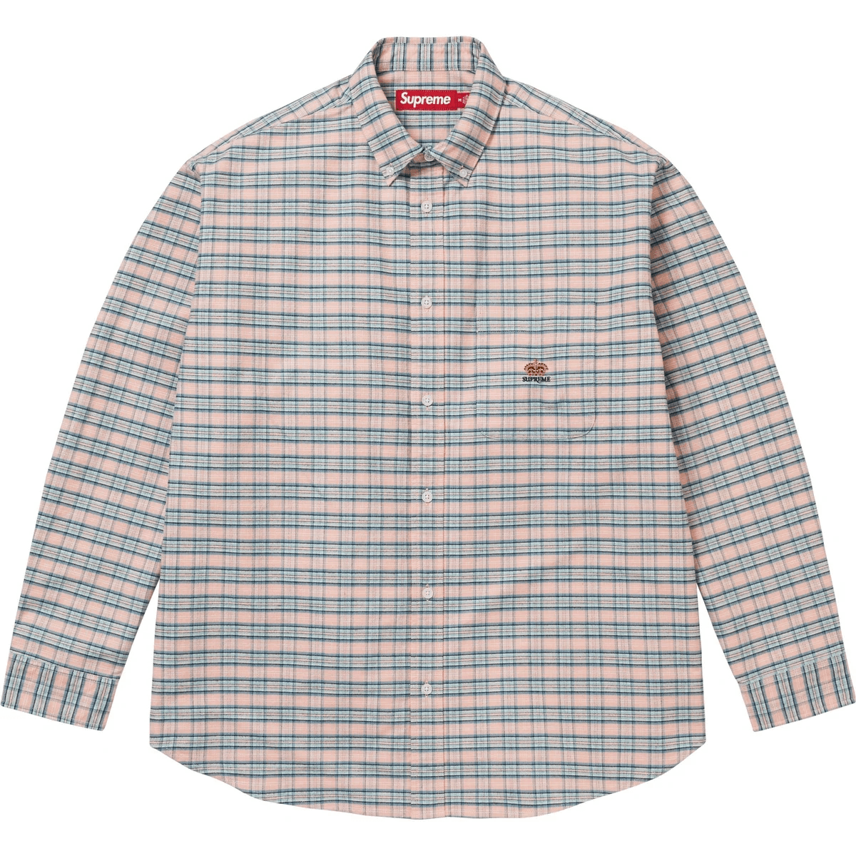 Рубашка Supreme FW25 WEEK17 Свободный крой Фланелевая рубашка из оксфордской ткани Унисекс - изображение 1