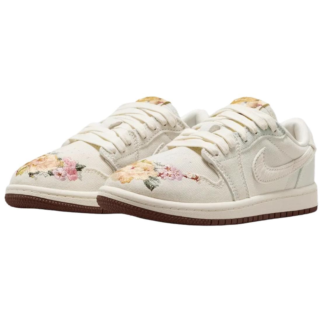 Кроссовки для баскетбола Jordan Air Jordan 1 Противоскользящие Низкие Детские Баскетбольные Кроссовки Экрю Малыш - изображение 3