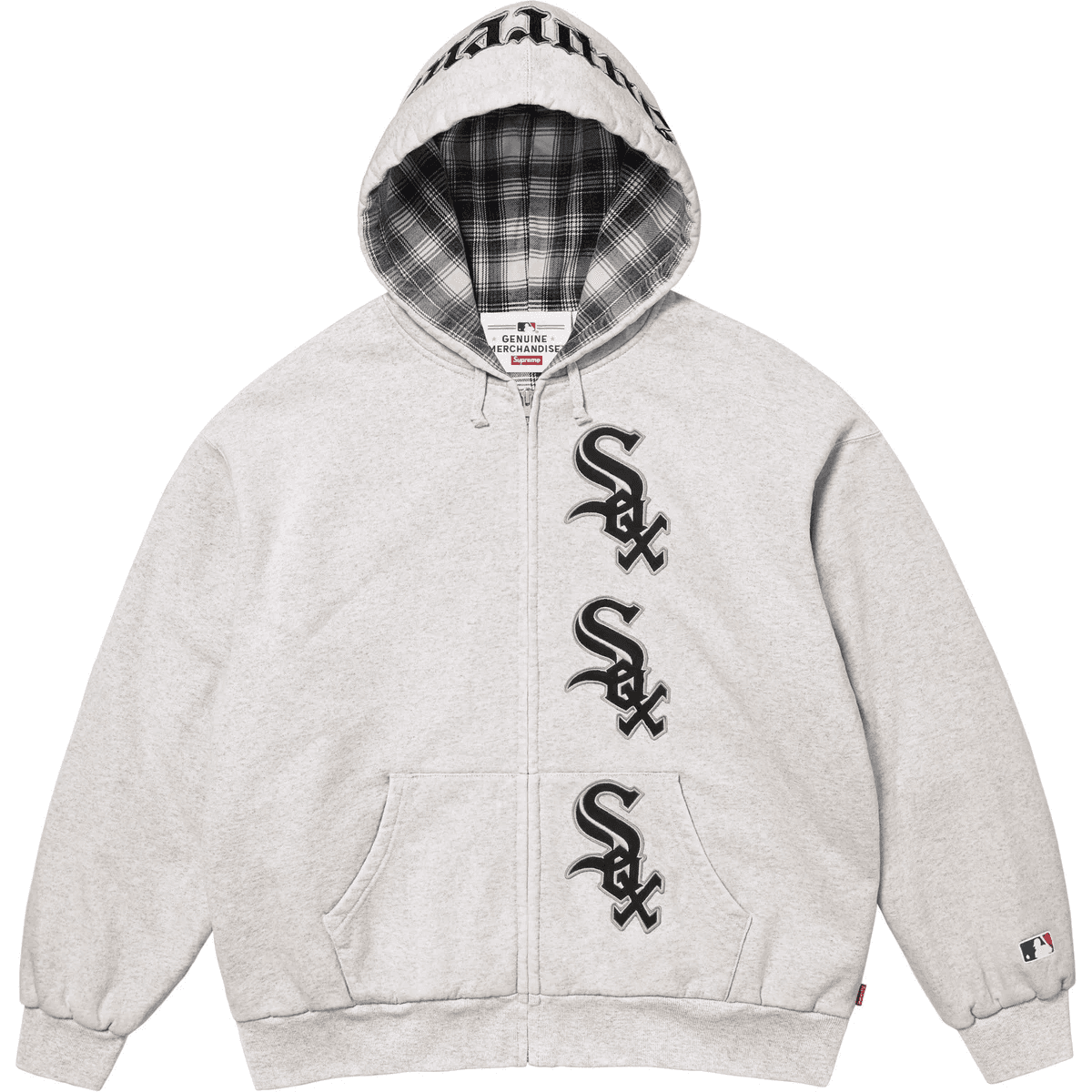 Кофта Supreme X Chicago White Sox ZIP UP Худи Свитшот Унисекс - изображение 1